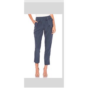 BCBG silk navy pants.
